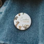 Oerwoud Safaridieren Oma wordt Baby shower Ronde Button 5,7 Cm