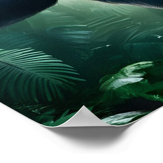 Oerwoud scene: Angry King Kong Gorilla Poster (Hoek)