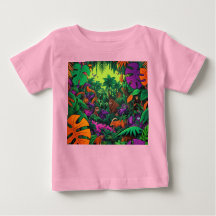 Oerwoud Scene Exotic Animals T-shirt