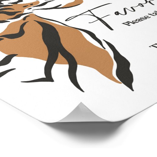 oerwoud siberische tijgerpartij bevoordeelt bord poster (Hoek)