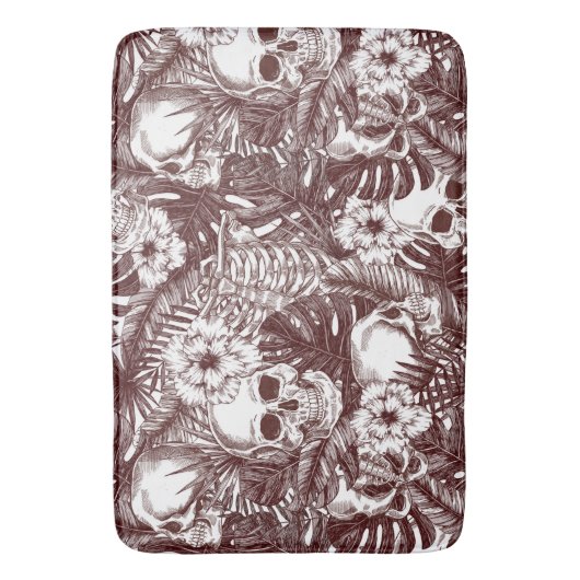 Oerwoud Skulls Bath Mat (Voorkant Verticaal)