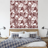 Oerwoud Skulls Canvas afdrukken (Insitu (Slaapkamer))