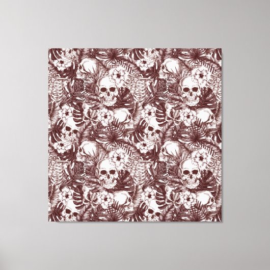 Oerwoud Skulls Canvas afdrukken (Voorkant)