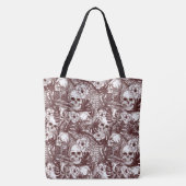 Oerwoud Skulls Canvas tas (Achterkant)
