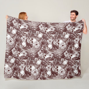 Oerwoud Skulls Fleece Blanket
