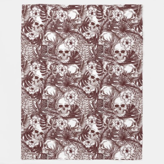 Oerwoud Skulls Fleece Blanket (Voorkant)