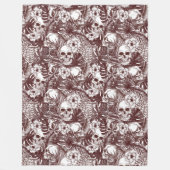 Oerwoud Skulls Fleece Blanket Deken (Voorkant)