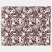 Oerwoud Skulls Fleece Blanket Deken (Voorkant (Horizontaal))
