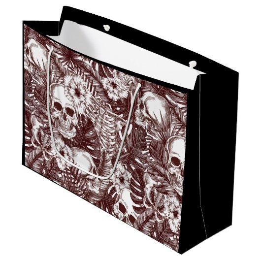 Oerwoud Skulls Gift Bag Groot Cadeauzakje (Voorkant Gekanteld)