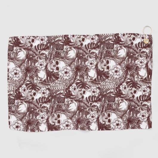 Oerwoud Skulls Golf Towel Golfhanddoek (Horizontaal)