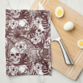 Oerwoud Skulls Kitchen Towel Theedoek (Quarter Fold)