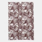 Oerwoud Skulls Kitchen Towel Theedoek (Verticaal)