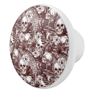 Oerwoud Skulls Knob Keramische Knop