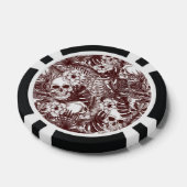 Oerwoud Skulls Poker Chips (Enkel)