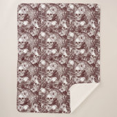 Oerwoud Skulls Sherpa Blanket Deken (Voorkant)