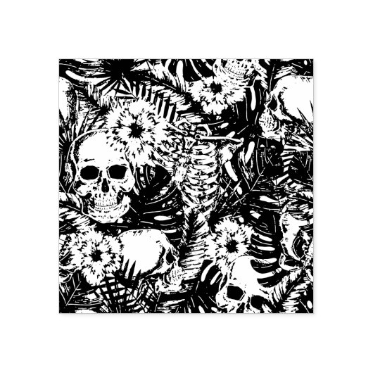 Oerwoud Skulls Stamp Rubberstempel (Afrduk)