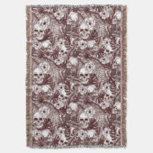 Oerwoud Skulls Throw Deken (Voorkant Verticaal)