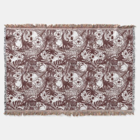 Oerwoud Skulls Throw Deken (Voorkant)