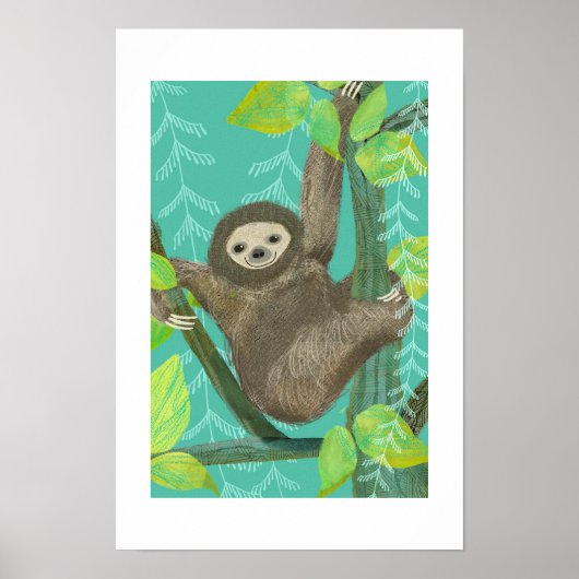 Oerwoud Sloth Archival Poster (Voorkant)