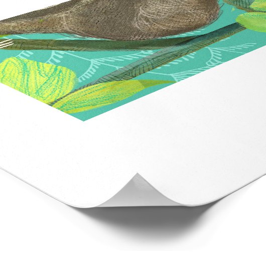 Oerwoud Sloth Archival Poster (Hoek)