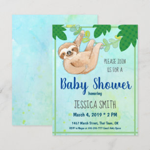 Oerwoud Slotpartij Baby shower Kaart