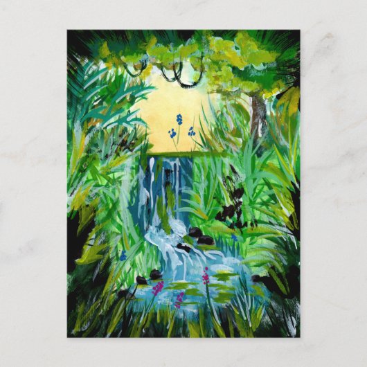 Oerwoud Springwater Briefkaart (Voorkant)