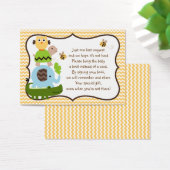 Oerwoud Stack Animals Elephant Favor Book Label Visitekaartjes (Bureau)