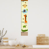 Oerwoud Stack Animals Growth Chart Keep at 8x44! Poster (Keuken)
