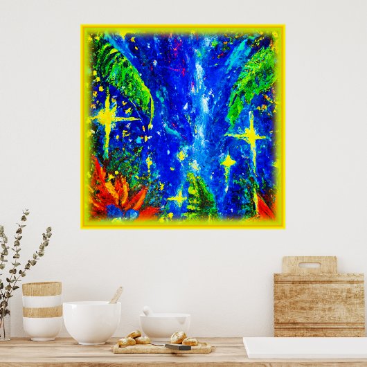 Oerwoud sterft schilderen. Bestel nu Poster (Keuken)