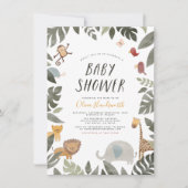 Oerwoud Storybook Illustration Boy Baby shower Kaart (Voorkant)