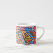 "Oerwoud Stripes I" Abstracte kunst Espresso Kop (Rechts)