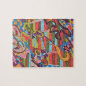 "Oerwoud Stripes I" Abstracte kunst Legpuzzel (Horizontaal)