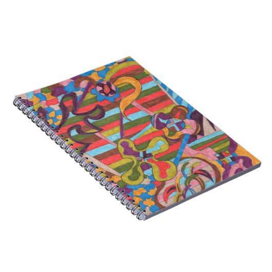 "Oerwoud Stripes I" Abstracte kunst Notitieboek (Rechterzijde)