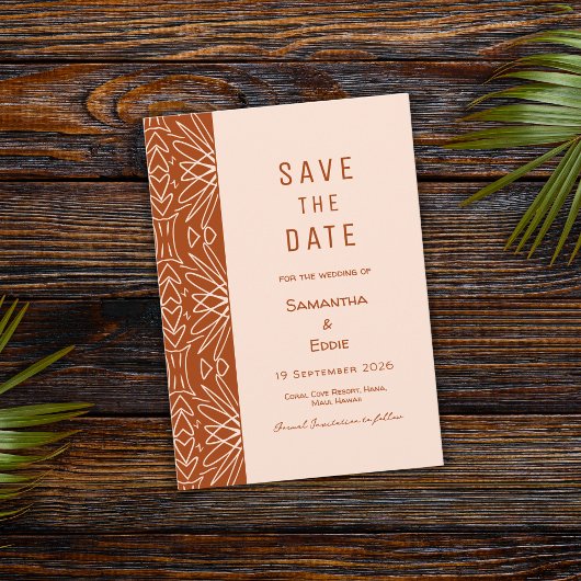 Oerwoud Style Bohemian Verbrand Sinaasappel Save t Kaart