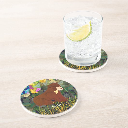 Oerwoud Sun Beer Design Zandsteen Onderzetter (Zijkant)