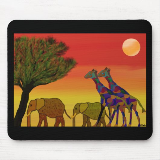Oerwoud Sunset Mousepad Muismat (Voorkant)