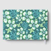 OERWOUD SURVEN PATROON IN BLAUWGROEN COMBO GASTENBOEK (Achterkant)