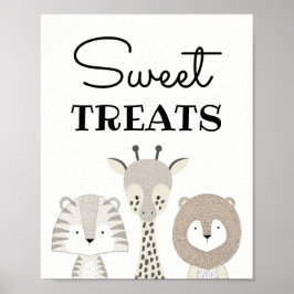Oerwoud Sweet Behandelt Baby shower Birthday Snoep Poster