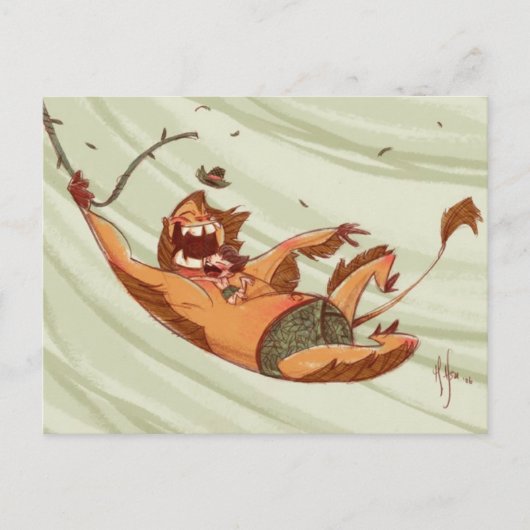 Oerwoud Swing Briefkaart (Voorkant)