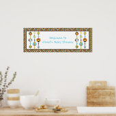 Oerwoud Tales Polka Dot Baby shower Banner Poster (Keuken)