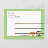 OERWOUD TALES YELLOW Baby shower Briefkaart (Achterkant)