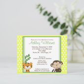 OERWOUD TALES YELLOW Baby shower Briefkaart (Staand voorkant)