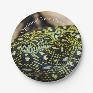 Oerwoud tapijt Python Snake Papieren Bordje