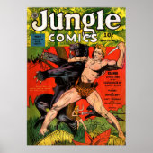 Oerwoud Tarzan & Black Panther  Comics Poster (Voorkant)