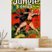Oerwoud Tarzan & Black Panther  Comics Poster (Keuken)