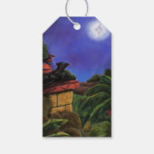 oerwoud tempel kerst cadeaulabel (Voorkant)