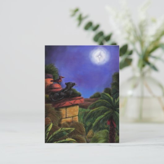 oerwoud tempel kerst  feestdagenkaart (Staand voorkant)