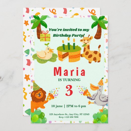 oerwoud thema (Voorkant / Achterkant)