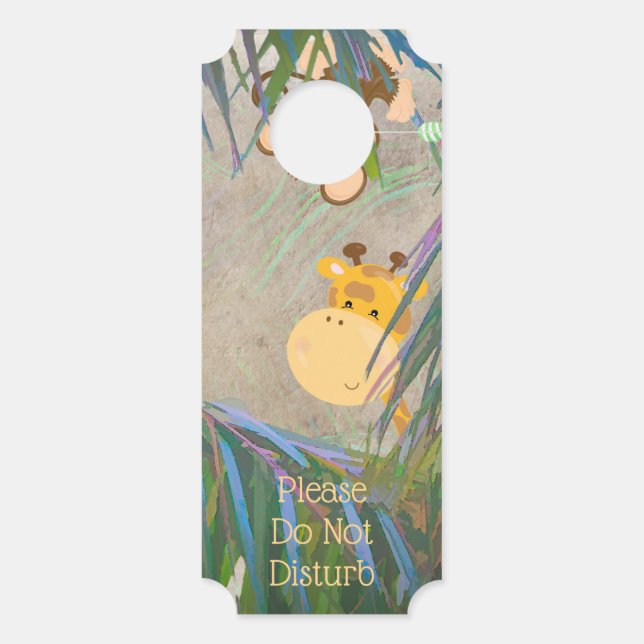 Oerwoud Thema Aangepaste tekst Deurschakelaar van  Deurhanger (Achterkant)