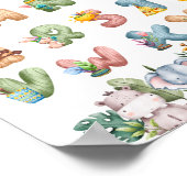 Oerwoud Thema Alphabets Kinder kamerdecor Poster (Hoek)